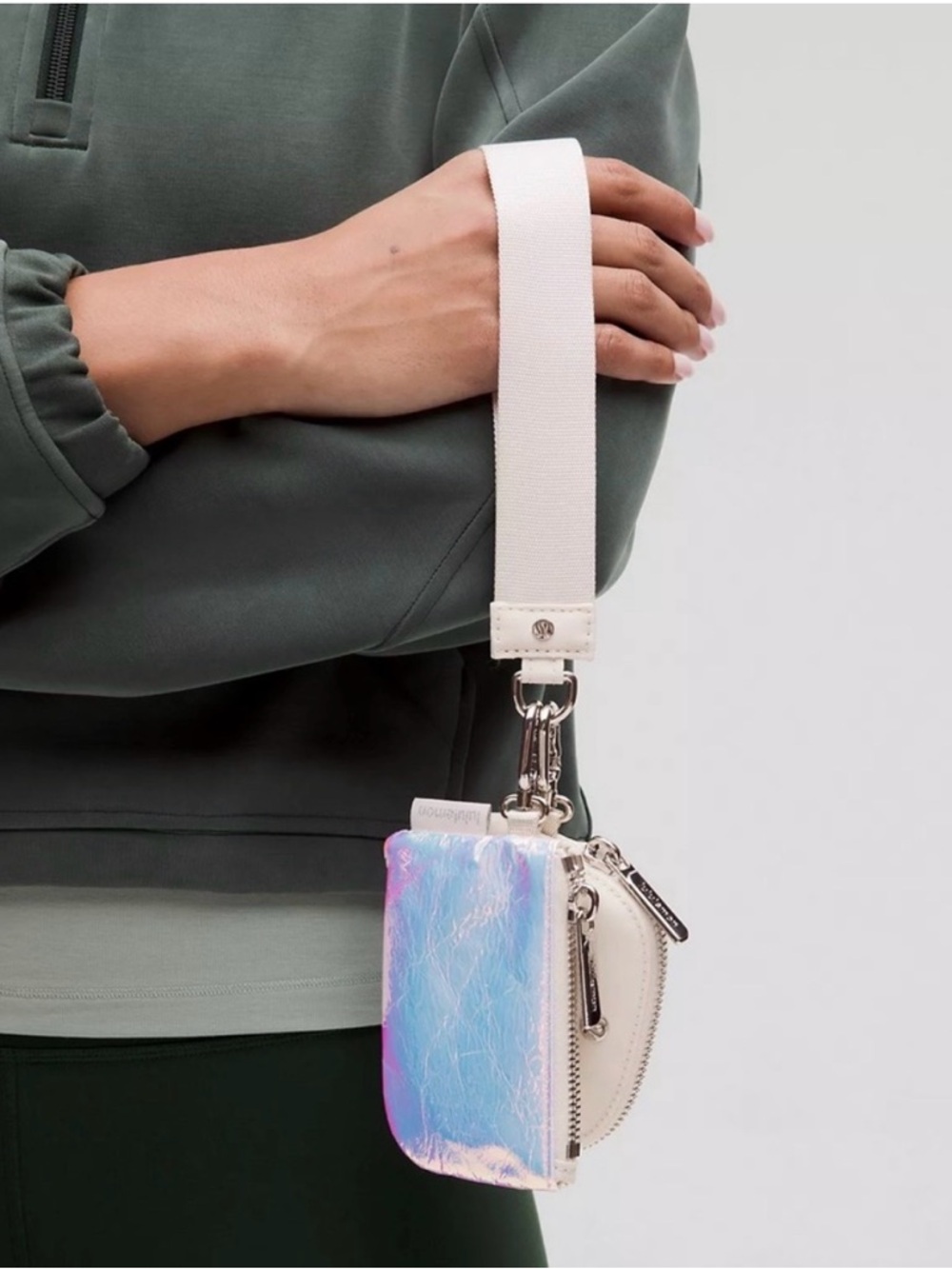 Lululemon Dual Pouch Wristlet Iridescent / Bone NWT - Picture 5 of 6